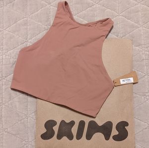 SKIMS Fits Everybody High Neck Bra XXS Rose Clay